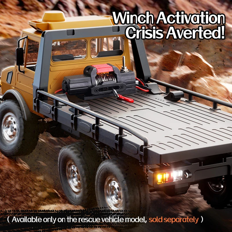 C8823 6WD RC Car 1/18 Off-road Remote Control Vehicle 2.4G High Speed Climbing Transport Rescue Crawler Model Toys for Children.