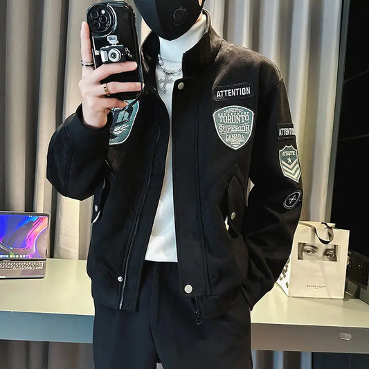 Male Bomber Jackets Stand Collar Short Korean Reviews Many Original Brands Men's Quilted Padded Coats Winter Casual Stylish Work.