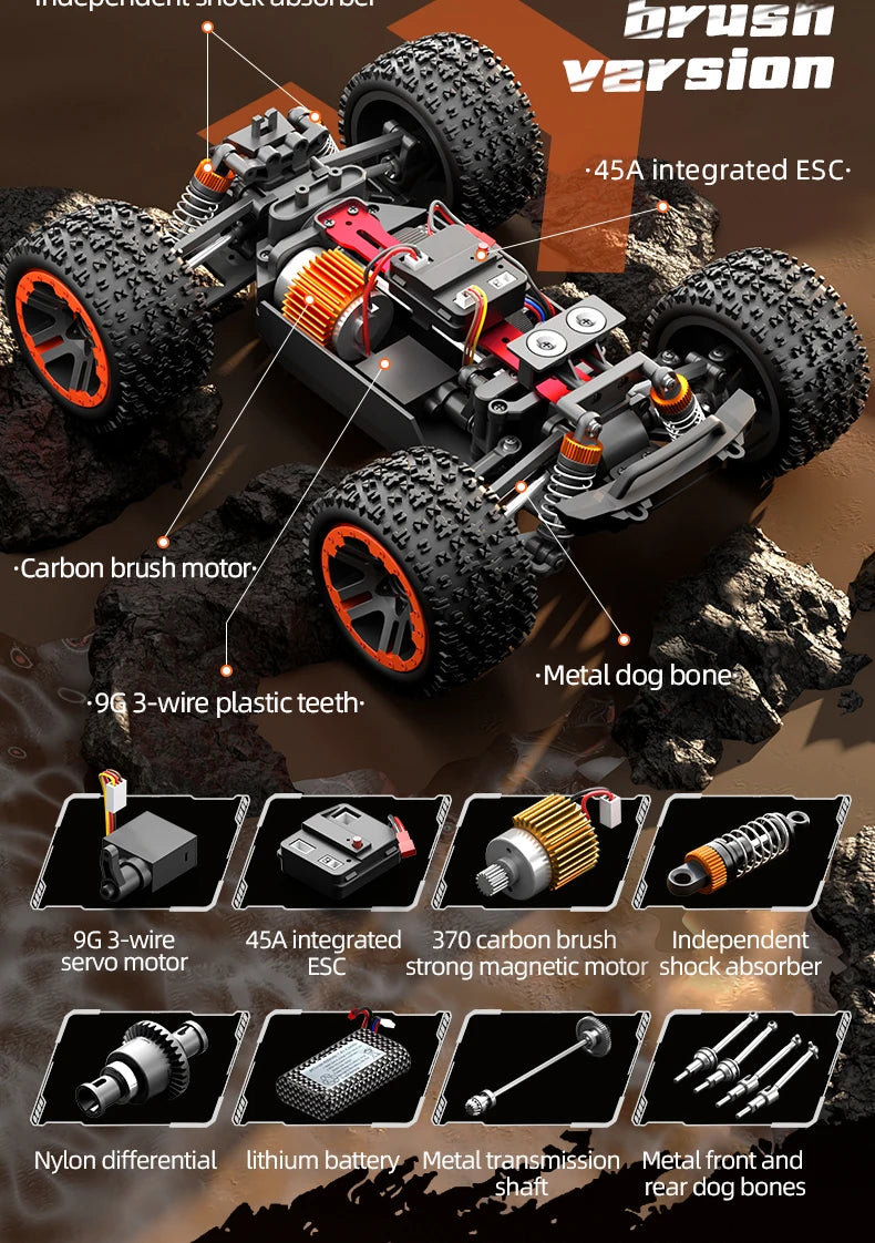 ZLL SG201 MAX 1:20 High Speed Drift Racing Car 70KM/H Brushless Motor 4WD RC Off Road Car Monster Trucks Toys For Kids Gifts