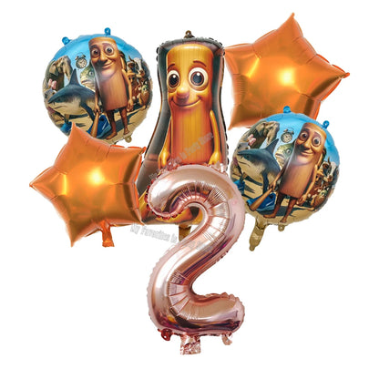 Italienisches Brainrot-Ballon-Set, Babyparty-Party-Ballon, Tralalero Tralala TungTungTungSahur-Luftballons, Dekoration, fotografische Requisite