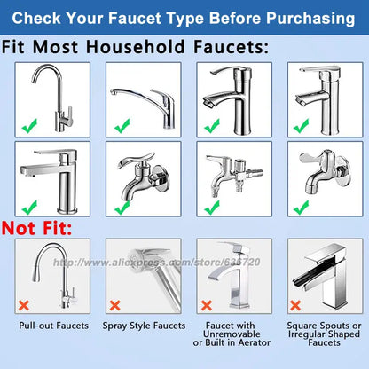 Faucet Mount Water Filter,with UV Light and LED Display Tap Water Purifier, Reduces Lead Chlorine Heavy Metals.