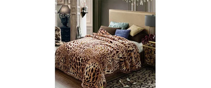 Winter Quilt Thick Warm Fluffy Blankets Super Soft Raschel Stitch Double Layer Winter Mink Throw Fat Quilts Double Size Blanket.