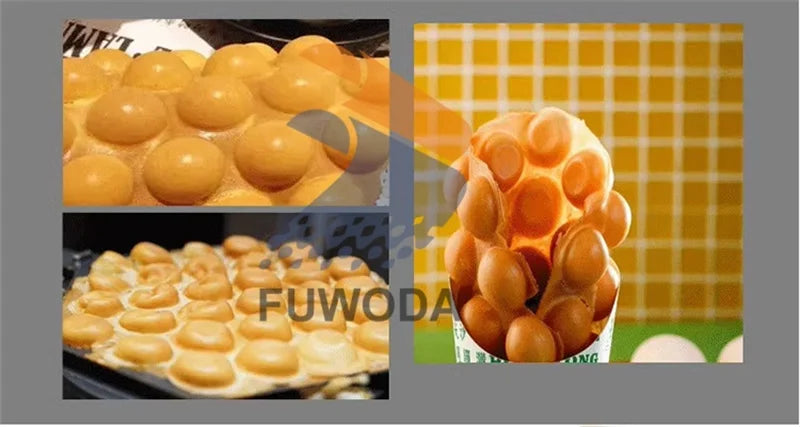 Commercial Egg Waffle Machine And Cooling Rack Egg Waffle Maker Household Waffle Making Machine Paired Cooling Rack.