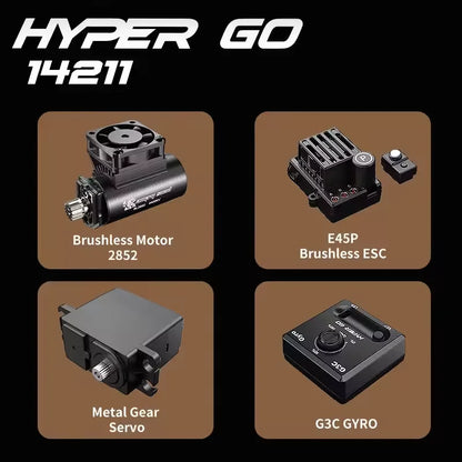 MJX Hyper Go 14211 1/14 4WD RC Car 70KM/H Brushless RC Racing Car 2.4G Remote Control Cars Off-Road Speed RC Cars Truck Toys.