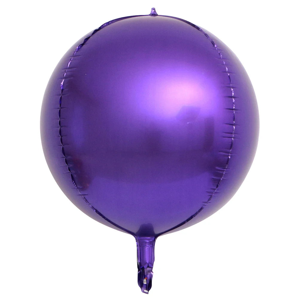 20/10/5Pcs 4D Runde Folienballons 10/18/22 zoll Metall Rose Gold Silber 4D Folienballons Helium Luft Globos Geburtstag Hochzeit Dekor