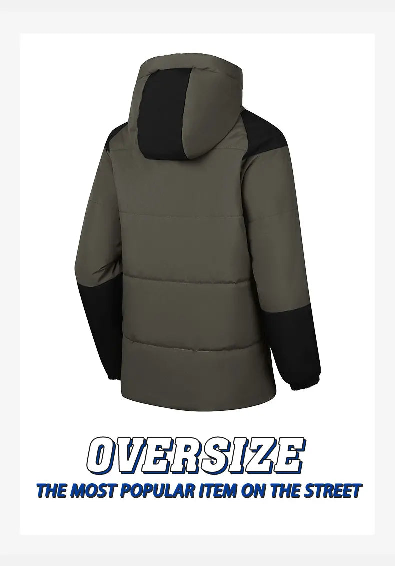 Winter Thickened Jacket Men Running Hooded Coat Sport Outdoor Leisure Medium-length Warm Clothing Autumn Winter Clothing Male.