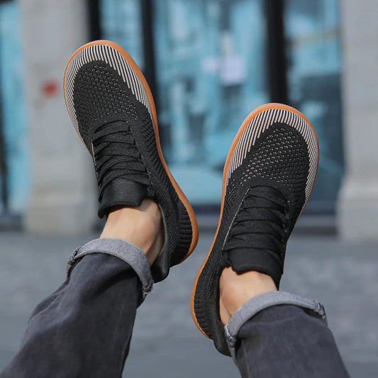 Sommer Breite Schuhe Männer Barfuß Breite Kappe Weichen Sohlen Outdoor Jogging Lace Up Casual Sneaker Atmungsaktive Laufschuhe Tenis Jeans.