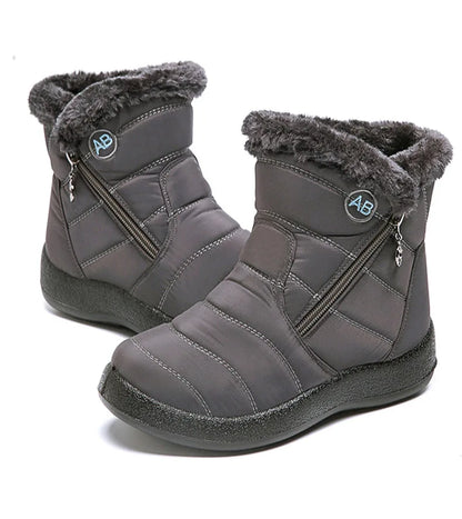 Boots Women's Ankle Boots With Fur Waterproof Snow Botas Mujer Elegant Winter Shoes For Woman Winter Boots Casual Black Footwear