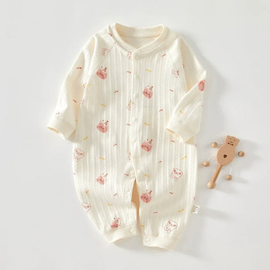 Babykleidung für Mädchen und Jungen, Body und einteiliges Langarm-Outfit für Neugeborene für Outdoor-Kleidung, Frühling, Herbst, Sommer, gestrickter Strampler.