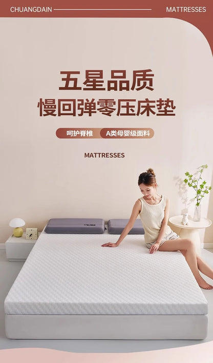 Anpassbare Memory-Schaum-Latexmatratze, Heimbettmatratze, weiches Schlafzimmerkissen, speziell für Mietzimmer