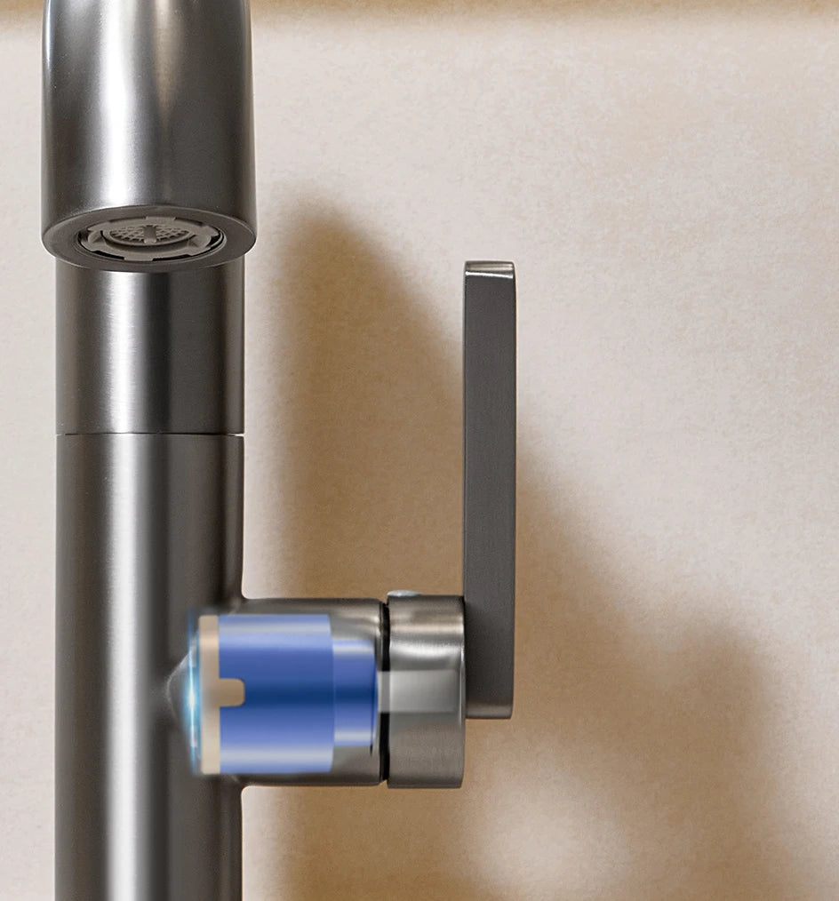 VGX Bathroom Faucets Stainless Steel Basin Mixer Sink Faucet Gourmet Washbasin Tapware Hot Cold Water Tap Brushed Gold Grey