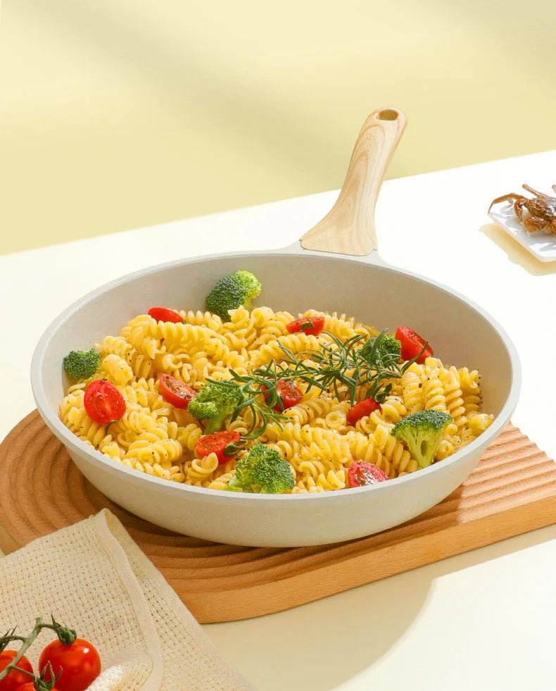 Durable Frying Pan Wok Pan Non-stick Ceramic Pot Induction Gas Stove Universal Cookware Steak Cooking Saucepan Nonstick Pan.