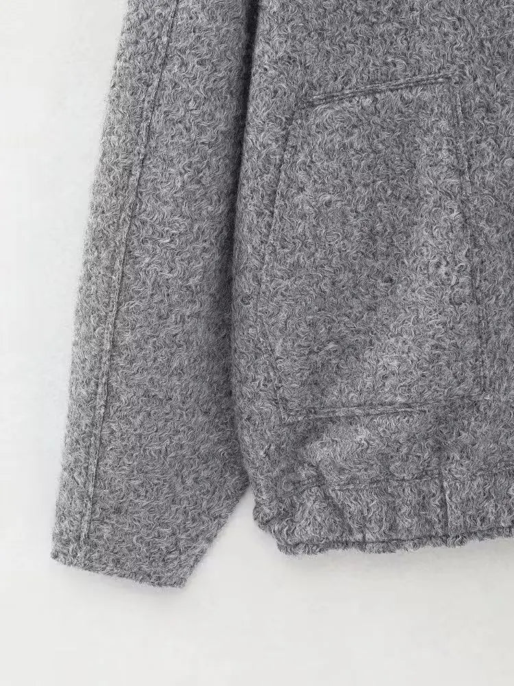 TRAFZR Damenjacken Frühling 2023, elegantes Fleece, Vintage, neue Oberbekleidung, Langarm, Harajuku, Y2k, Streetwear, Bomberjacken.