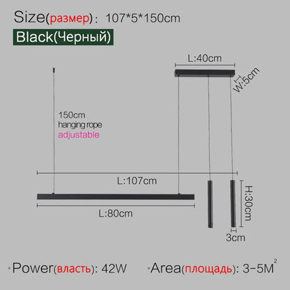 Esszimmerlampe Küchenleuchten Wort lange Restaurant Kronleuchter moderne minimalistische Bürolampen Nordic Bar Insel Kronleuchter
