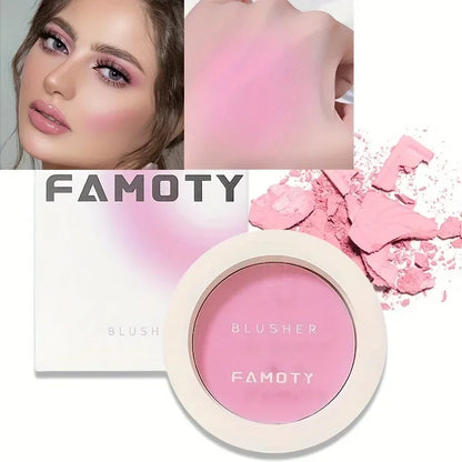 2024 Monochrome Face Blush Palette Longlasting Waterproof Pressed Powder Matte Blush for Contouring Cheeks Travel Cosmetics.