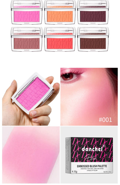 Face Blusher Matte Natural Cheek Tint Brighten Face Pink Red Face Contouring Cosmetics Blush Powder Soft Female Makeup.