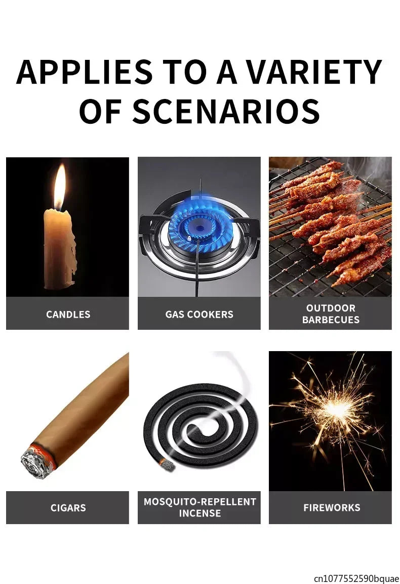 Outdoor Portable Pulse Ignition Gun, Gas Stove Candle BBQ Cooking Kitchen Double Arc Lighter, USB Electronic Lighter.