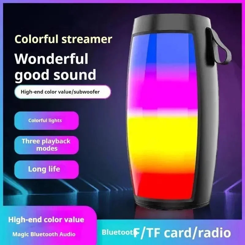 2025 Wireless Portable Bluetooth Speakers LED Lights MP3 Loudspeaker KTV Outdoor TF Car Audio Gift Wireless Sound Box Subwoofer.