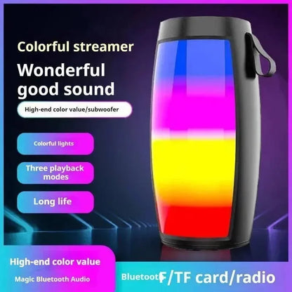 2025 Wireless Portable Bluetooth Speakers LED Lights MP3 Loudspeaker KTV Outdoor TF Car Audio Gift Wireless Sound Box Subwoofer.