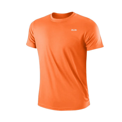 Summer Ice Silk Short Sleeve T-Shirt Men New Quick Dry Breathable Air Conditioning Outdoor Sun Protection Running Outer Wear