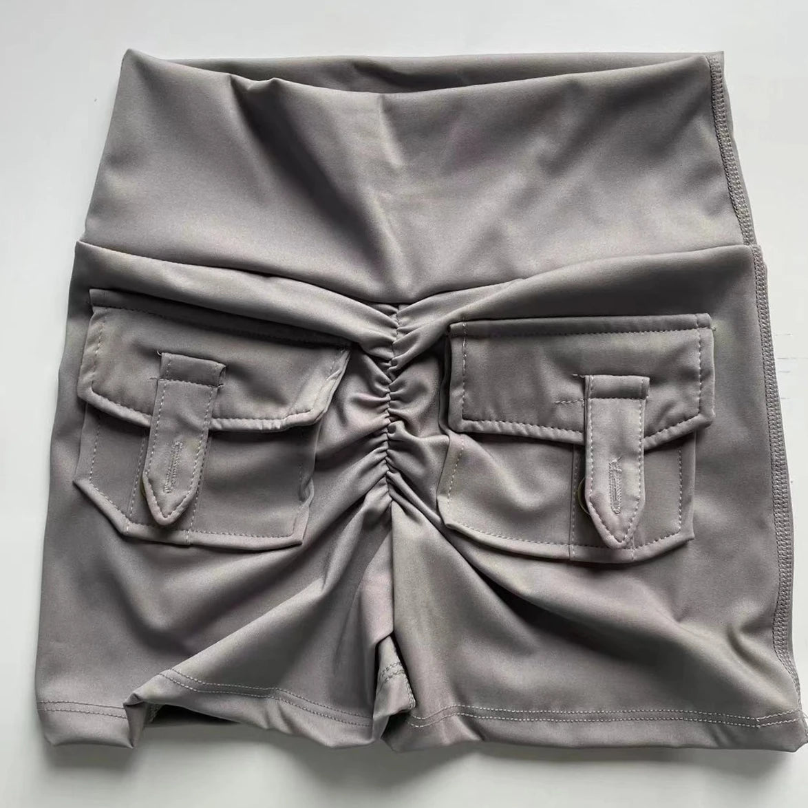 New Workout Fitness Training High Waist Scrunch Butt Seamless Sports Yoga Biker Shorts With Pocket For Women.