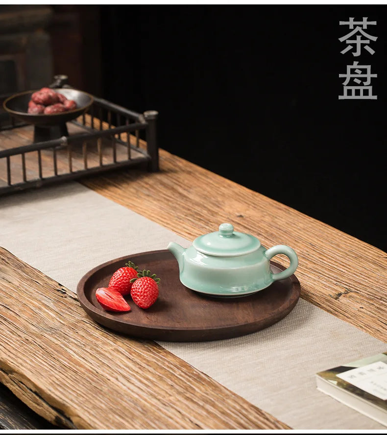 Heavy Bamboo Tray Rectangular Home Living Room Tea Tray BBQ Plate Fruit Snacks Bread Tray.