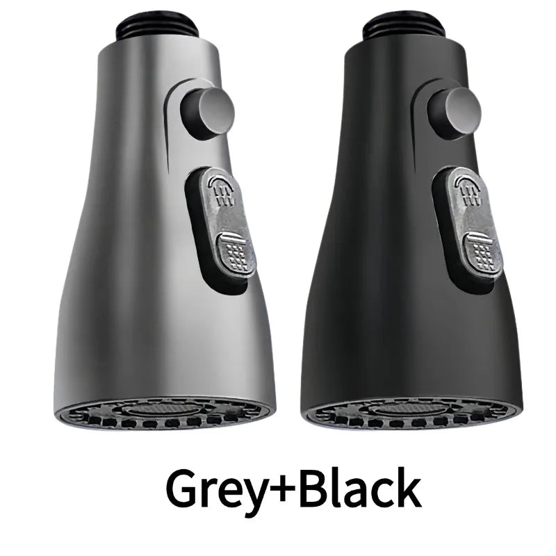 Kitchen Pull Out Faucet Sprayer Nozzle Universal 360° Rotation Faucet Extender 3 Modes Durable Water Saving Shower Spray Head