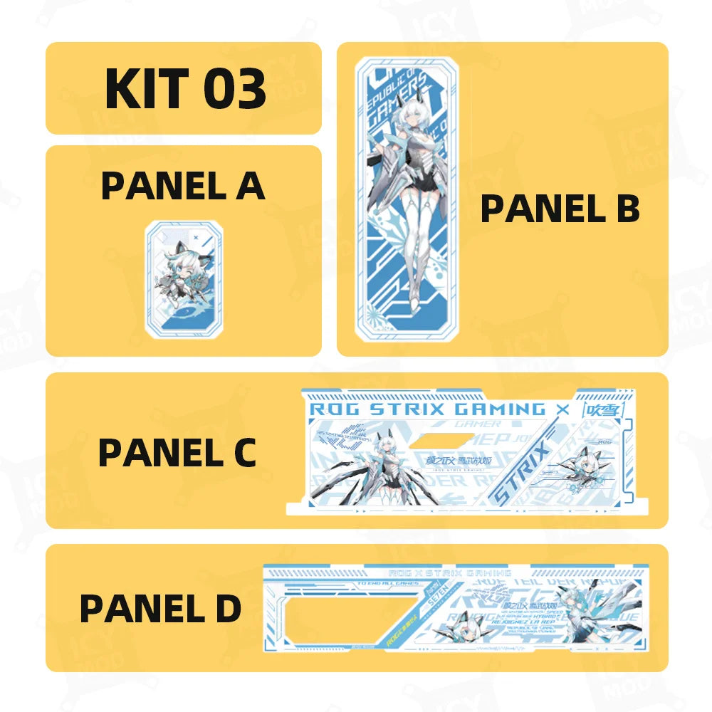 ASUS GX601 Case Lighting panel kit ARGB Laser Engraved Lighting Plate ROG Strix Helios Refit Custom PC MOD Gabinete Shroud