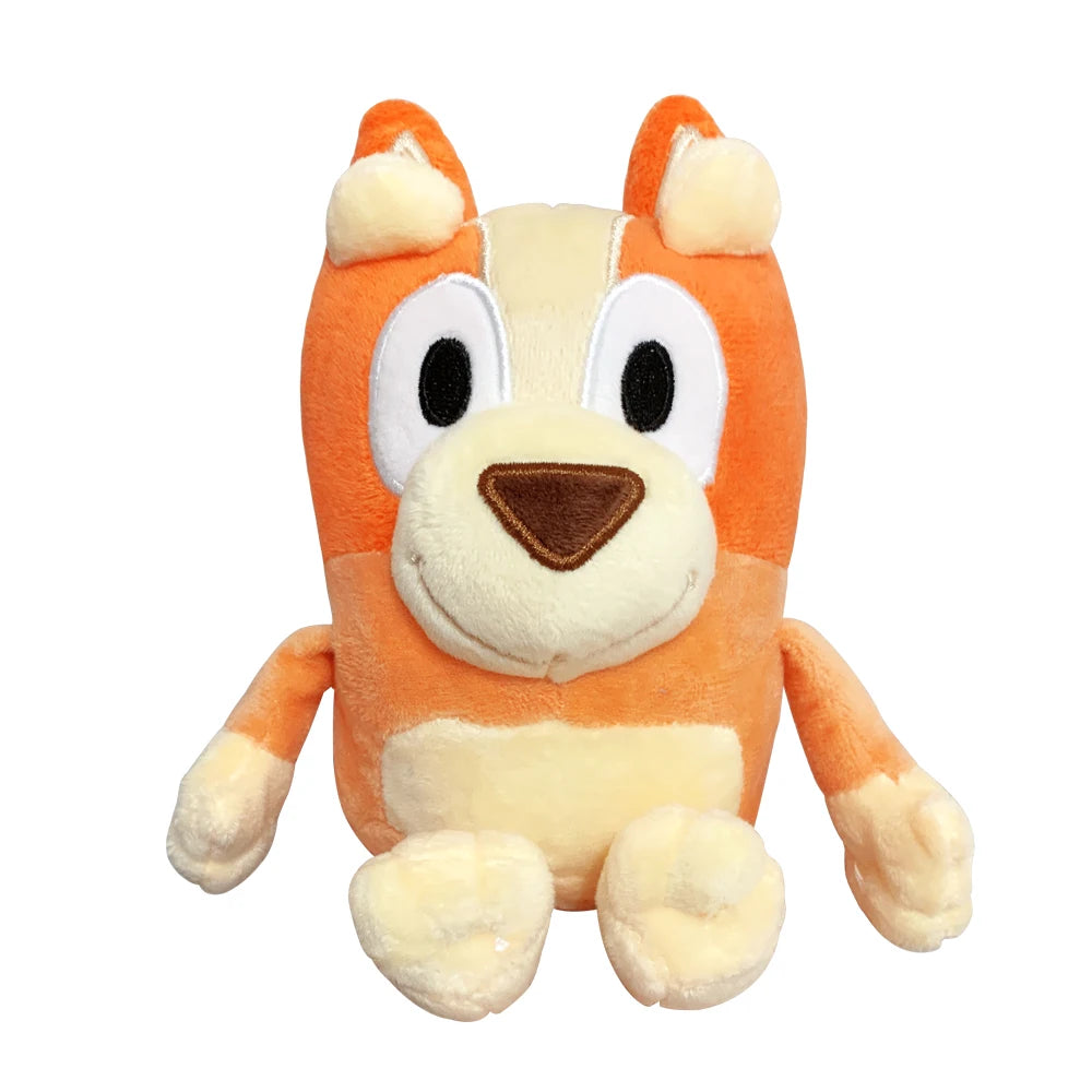 20/30CM Bluey Bingo Plush Dolls Cute Cartoon Christmas Hat And Shining Star Eye Anime Figure Stuffed Toys Birthday Gift For Kids.