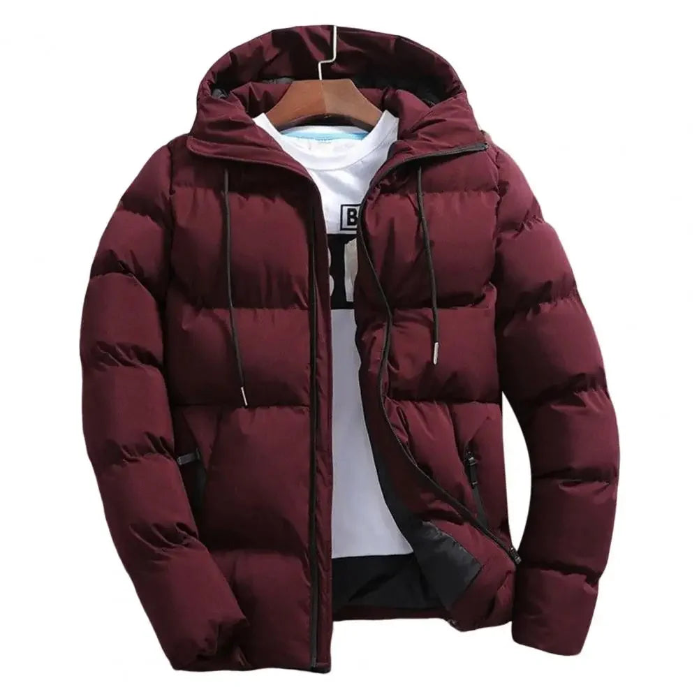 Fashion Parkas Men Winter Overcoat Thick Puffer Jacket Men Winter Coat Casual Jacket Warm Hooded Outwear Keep Warm Men Jacket.