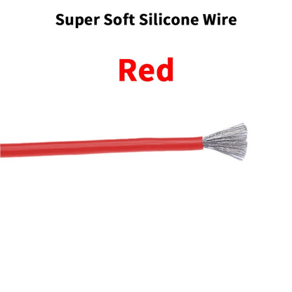 Soft Silicone Cable Auto Car Battery Automotive Wiring 30 28 26 22 20 18 16 14 12 8AWG Heat-resistant Electrical Wire Red Black.