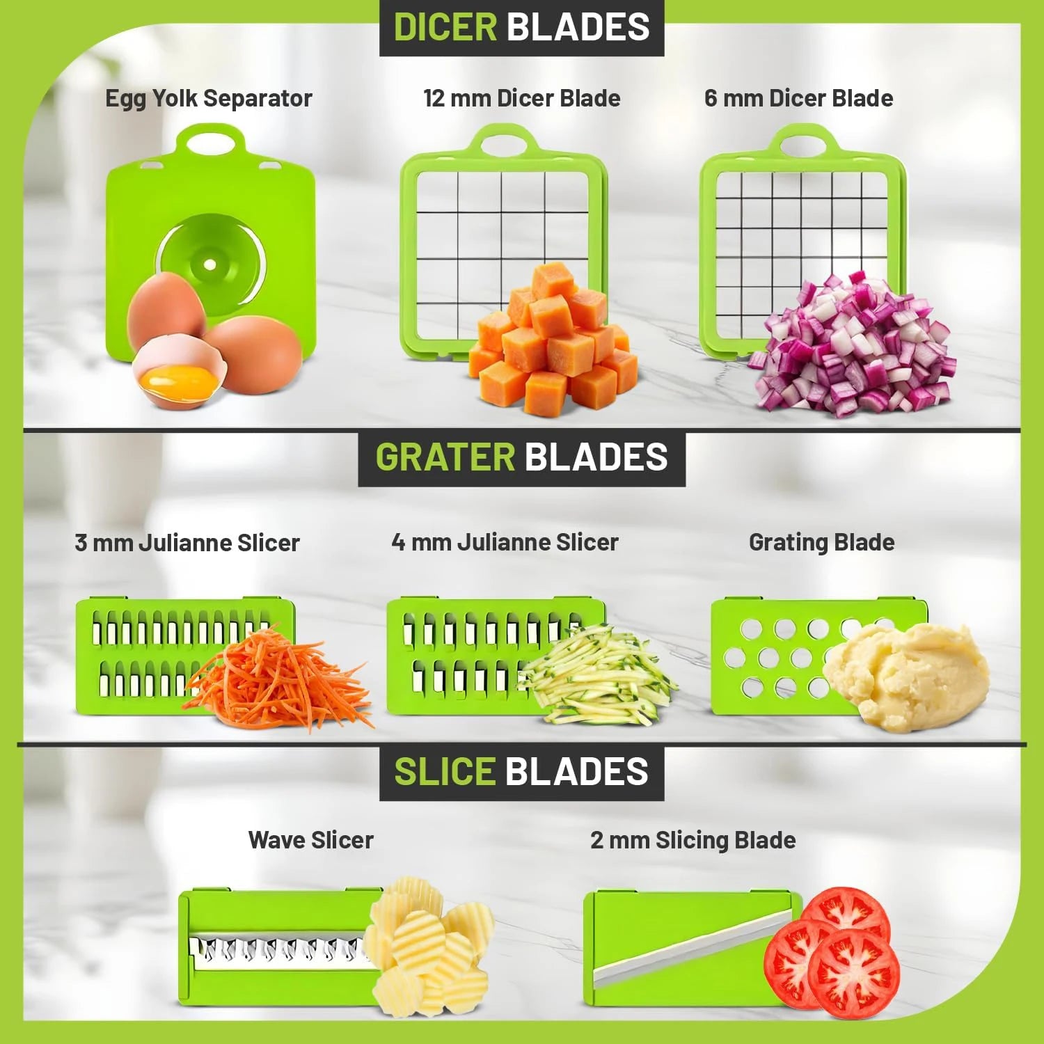 12/22 in 1 Multifunctional Vegetable Cutter Manual Food Chopper Potato Shredder Vegetable Slicer with Container Kitchen Gadget.