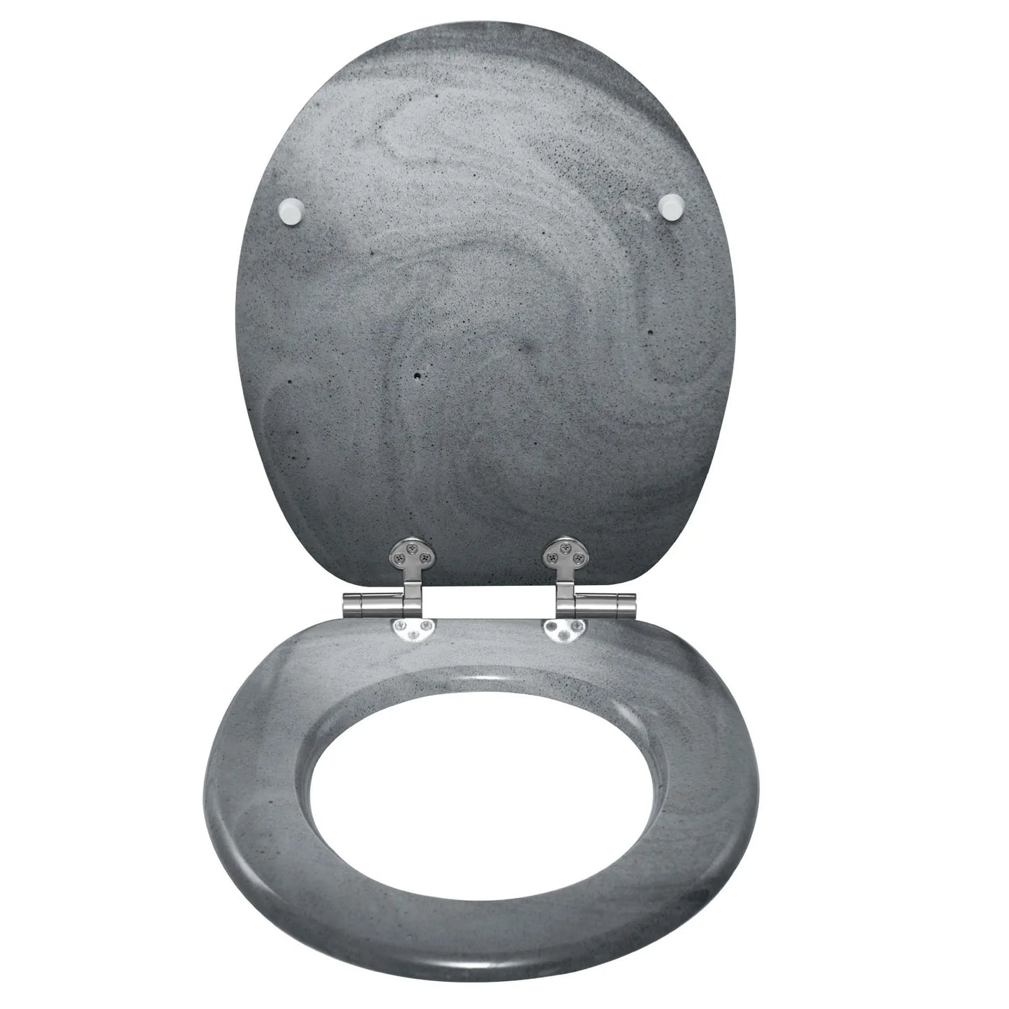 O-förmiger Toilettensitz, verstellbare Scharniere, Toilettendeckel mit Motiv, Soft-Close-Mechanismus für Badezimmer