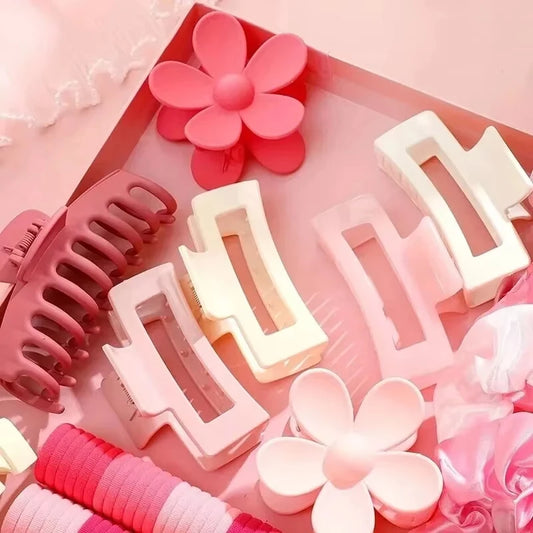 53/57/113Pcs Dopamine Fashion Elastic Colorful Band Hair Circles Flower Shaped Hair Accessory Grip For Women Daily Party Gift.