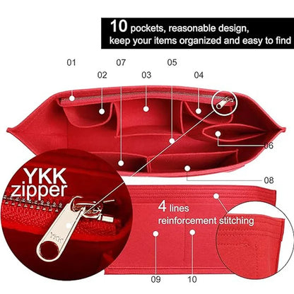 Purse Organizer Insert for Handbags, Felt Bag Organizer for Tote & Purse, Tote Bag Organizer Insert, for lv neverfull.