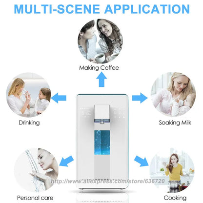 Hydrogen Water Generator/counter top UVC Water Filter RO Machine HOT/COLD Water Purifier, BPA Free (No Installation Required).