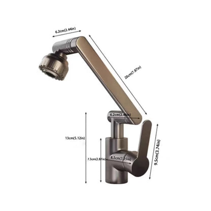 ABS Modern 360 Degree Swivel Kitchen Robotic Arm Faucet Soft Bubble/shower Dual Mode Flexible Adjustment