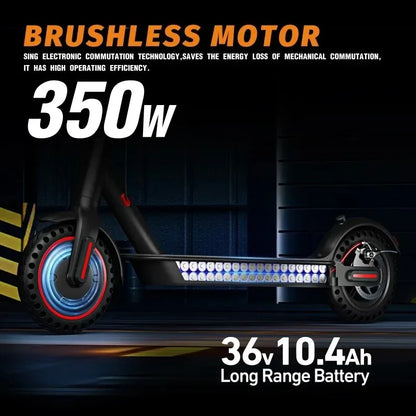 J-03 Electric scooter 350W peak power 36V10.4AH battery foldable electric scooters adults city travel portable E-type scooter.