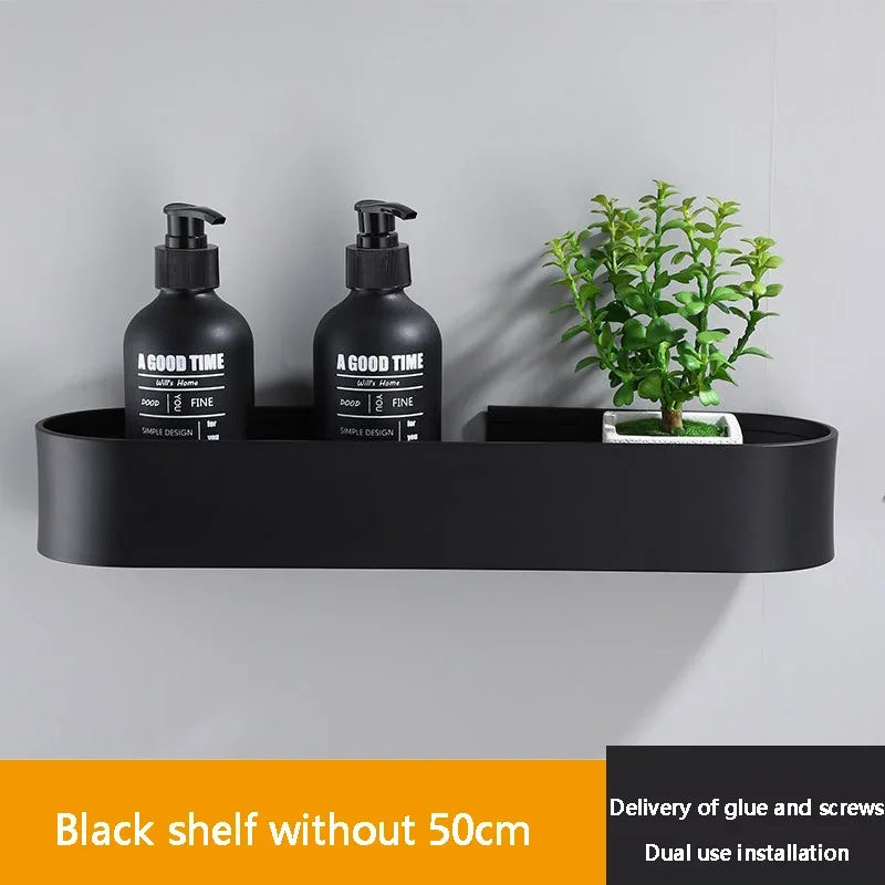 Nicht perforierter Raum, Aluminium, WC-Aufbewahrungsregal, Wandmontage, Badezimmer-Aufbewahrungsregal, Kosmetik, Wandregale, Badezimmer-Zubehör