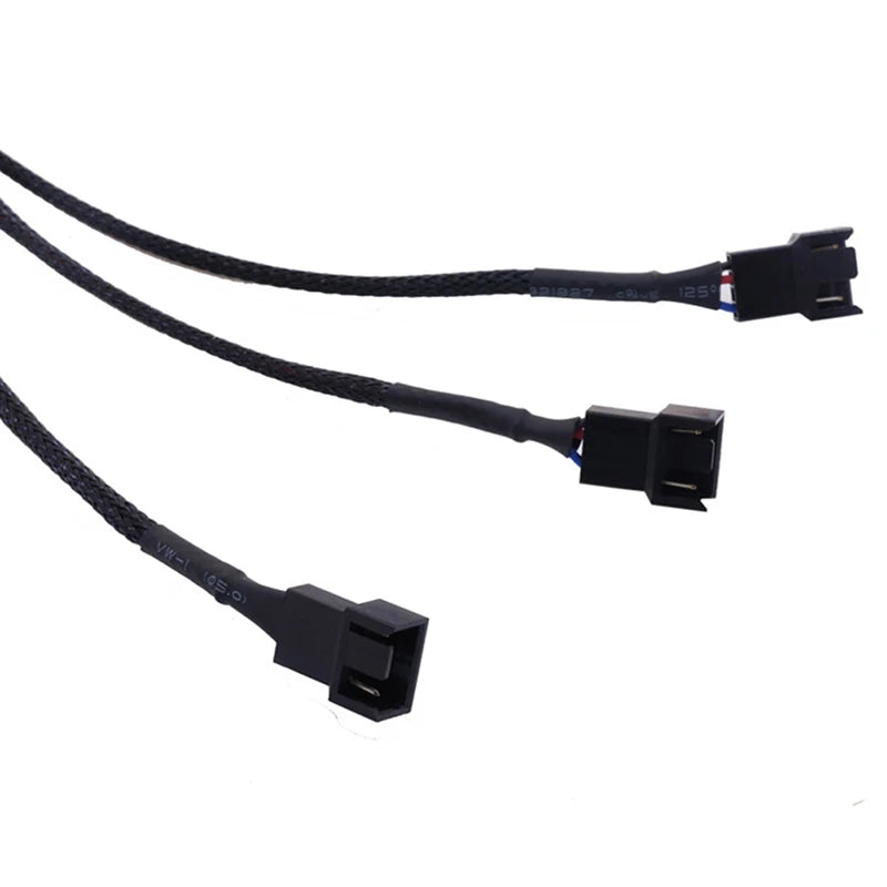 New 4 Pin Pwm Fan Cable 1 To 4/3/2/1 Ways Splitter Black Sleeved 27cm Extension Cable Connector Pwm Extension Cables.