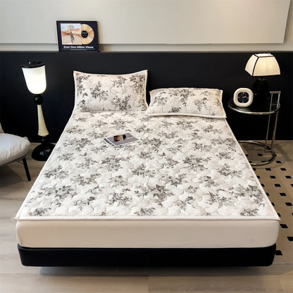 Winter Warm Velvet Mattress Cover Home Dormitory Soft Thick Quilted Bed Sheets Queen Size Bed Cover Fold Tatami Mat Bedspread