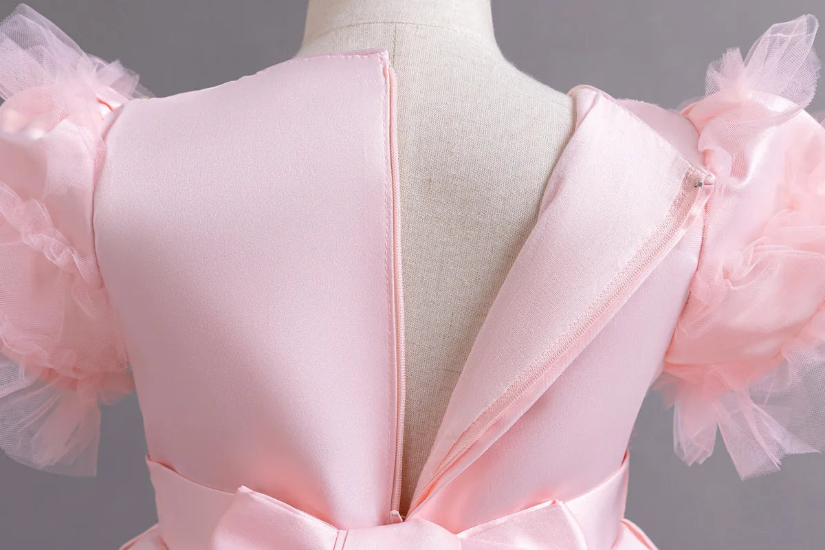 Hetiso Mädchen Pailletten Prinzessin Kleid flauschige Tutu Ärmel Geburtstags feier Leistung Hochzeit Ballkleid Kinder Kleider 3 6 8 10 Jahre.