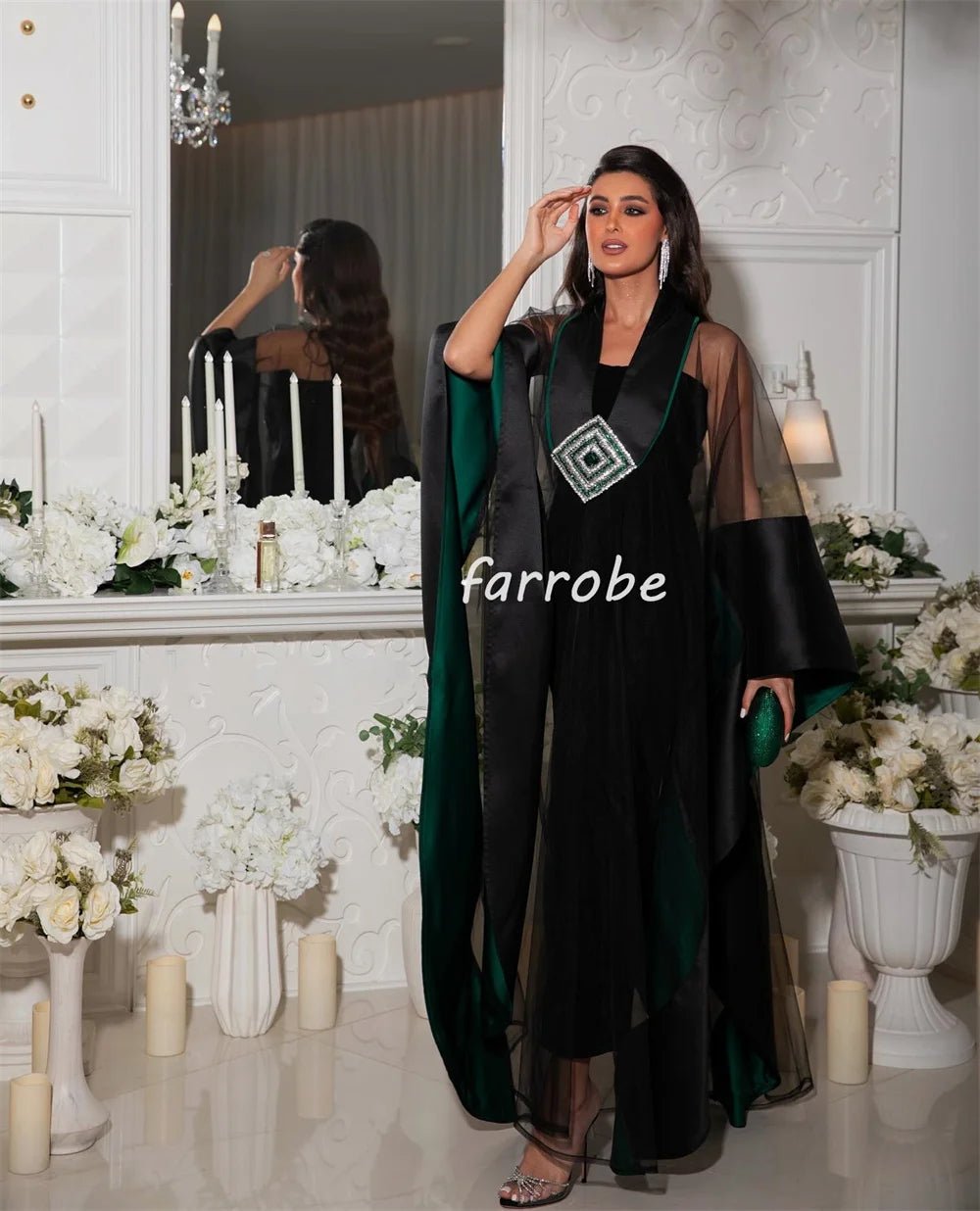 Maßgeschneiderte, modische Größen erhältlich, mit Falten, Perlen verziert, Pailletten, A-Linie, V-Ausschnitt, Midi-Kleider, maßgeschneiderte Kleider für besondere Anlässe, exquisit, formell.