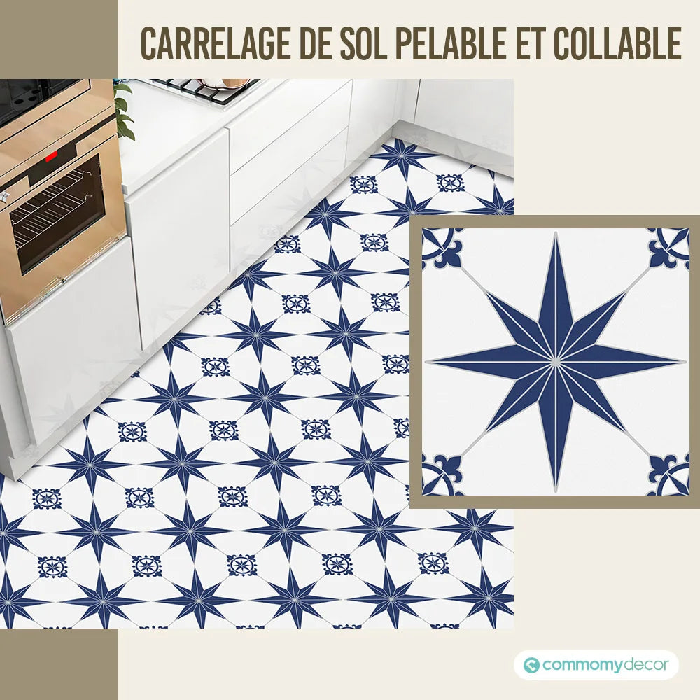 1pc/10pcs Floor Tile Sticker Self Adhesive Floor Sticker Vinyl Non-slip Floor Tile Sticker Wall Sticker Waterproof 20cm x 20cm