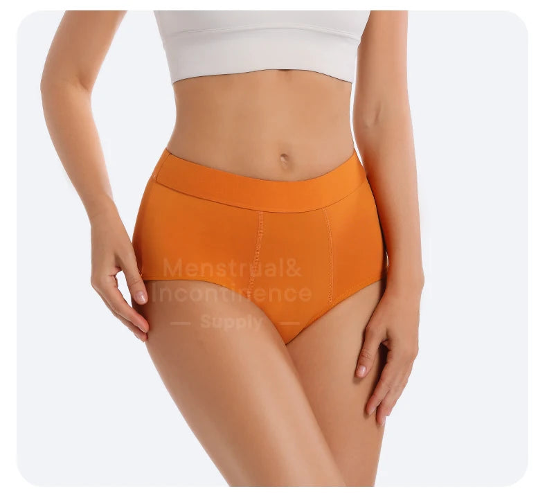 High Waist Menstrual Panties for Women 4-Layer Leakproof Protection Fast Absorbent Period Panties Heavy Flow Briefs
