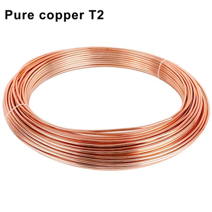 10M T2 Pure Copper Wire Round Coil Conductive Bare Copper Cable Wires for Electric Wire DIY Craft 0.3/0.5/0.8/1/1.2mm.