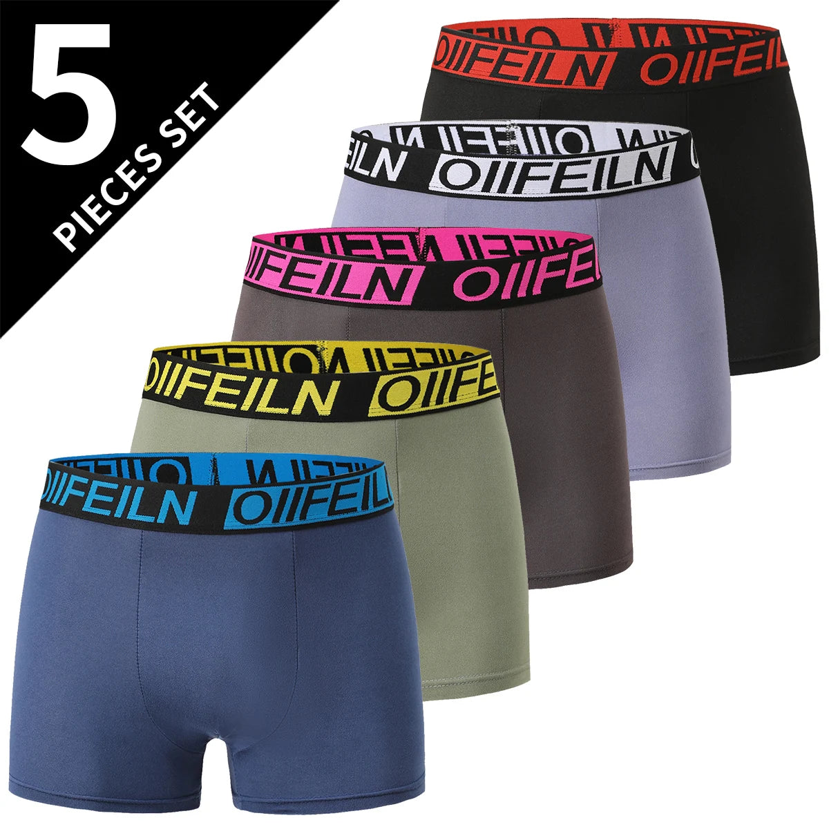 4/5 Stück Herrenmode Bedruckte Unterwäsche Bequeme Joker Boxer Plus Größe 5XL Jugendliche Mehrfarbige Mix Shorts Boxer mittleren Alters