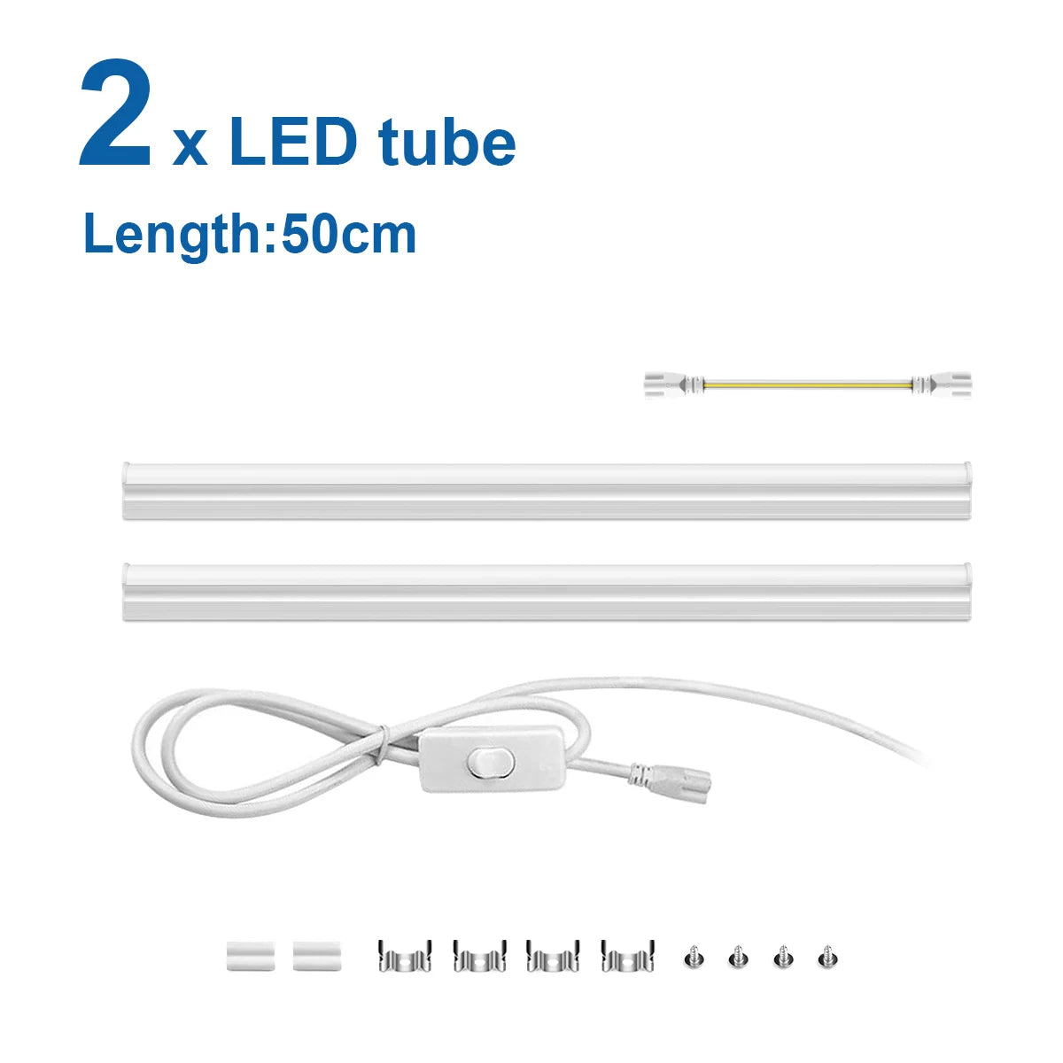 Strobe-free 50CM T5 LED Light Tube 15W AC 110V-220V LED Tube Bulb For Under Cabinet Ceiling Shop Workbench Warehouse Wall Lamp.