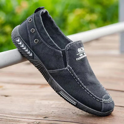 Denim Men's Canvas Shoes Slip on Sneakers Male for Summer 2025 New Outdoor Driving Moccasin Trendy Vintage Loafers Shoes for Men.
