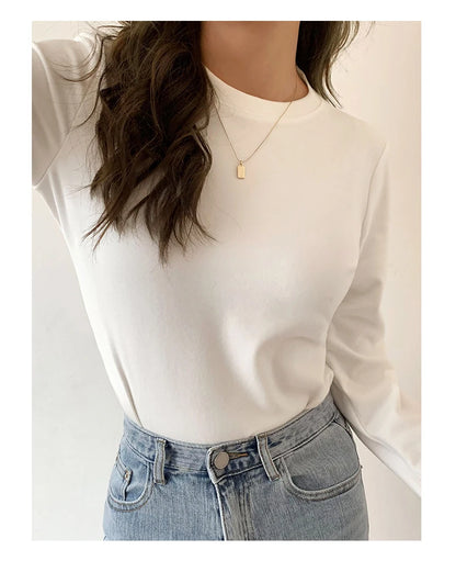 Winter Frauen Pullover T Shirt Frauen Oversize T-Shirt Frau Kleidung Weibliche T Tops Pullover Langarm Rohr Gestrickte T-shirt Top